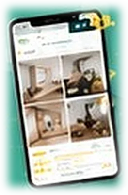 物件情報を表示したスマートフォン