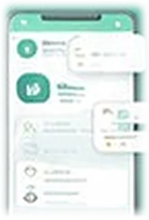 チャット画面を表示したスマートフォン